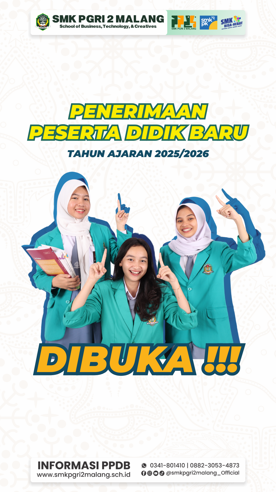 DIBUKA PPDB SMK PGRI 2 MALANG